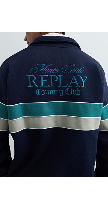 REPLAY &times; Monte Carlo Country Club ハーフジップ スウェットシャツ 詳細画像
